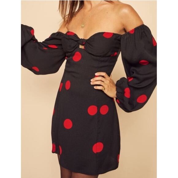 Reformation Roshay Off The Shoulder Dress - Picture 4 of 6